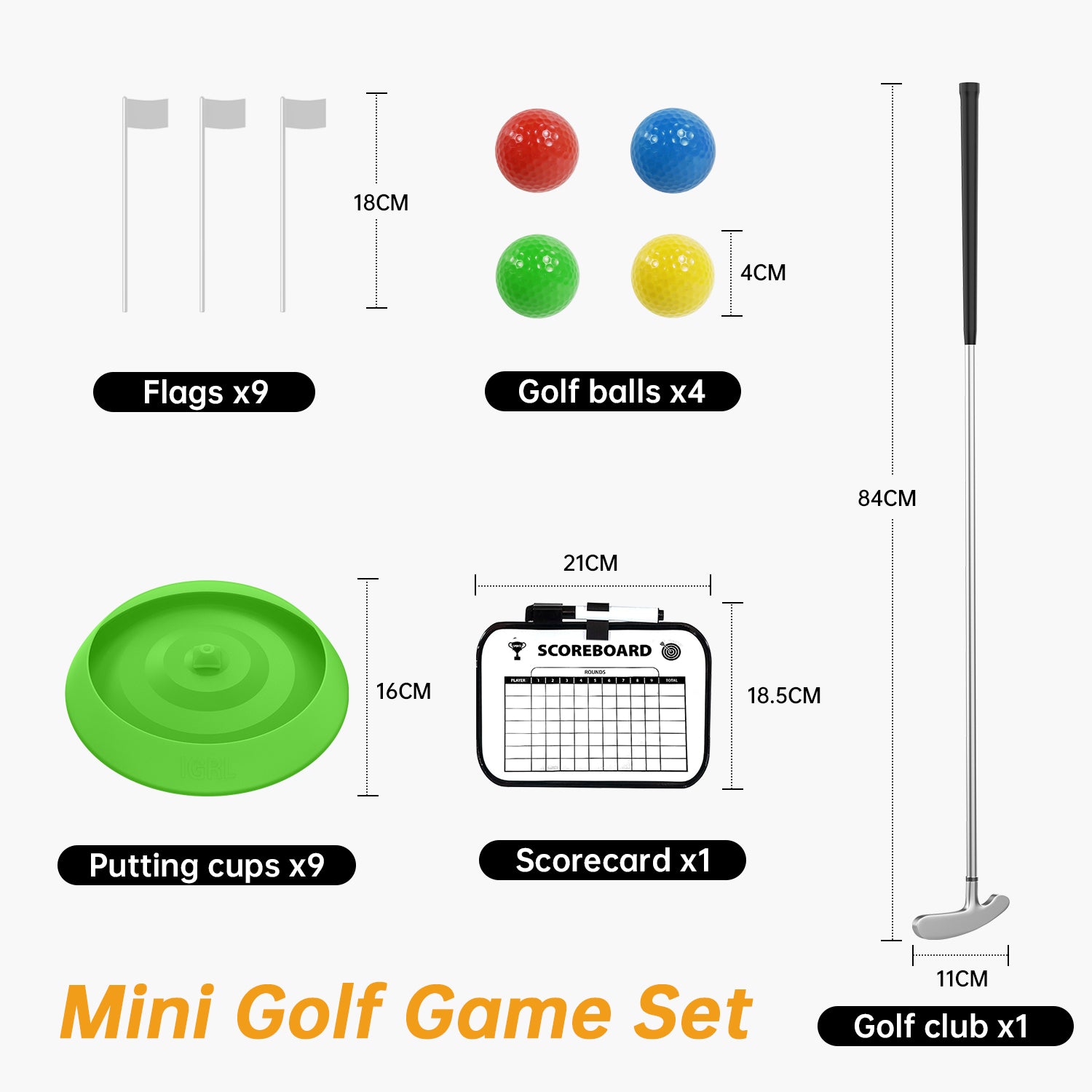 Mini Golf Game Set, Indoor Mini Golf Course for Adults Includes 9 Holes, 4 Balls, Dry-Erase Scorecard, and Golf Putter, Build Your Own Miniature Golf Course at Home Office Green Backyard Mini Golf Game Set, Indoor Mini Golf Course for Adults Includes 9 Holes, 4 Balls, Dry-Erase Scorecard, and Golf Putter, Build Your Own Miniature Golf Course at Home Office Green Backyard